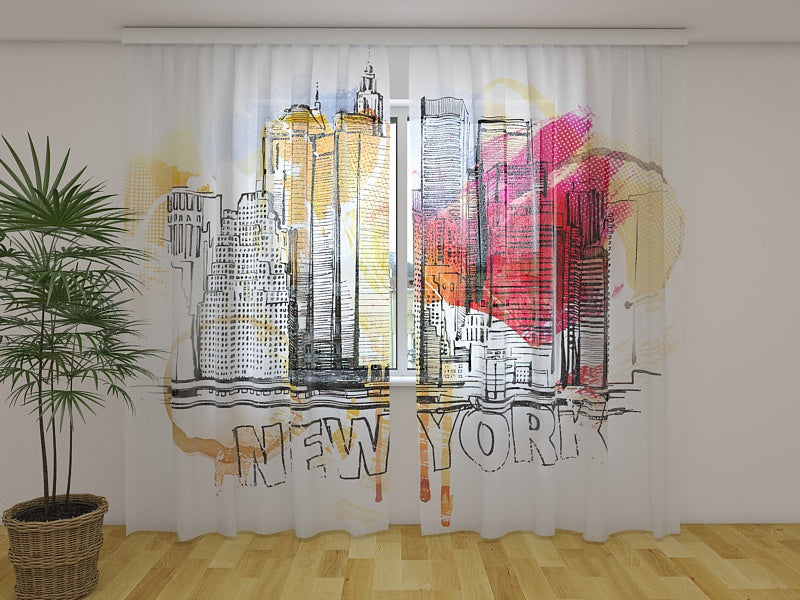 Photo Curtain New York Art