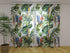 Photo Curtain Palm Leaf with Parrots