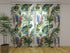 Photo Curtain Palm Leaf with Parrots