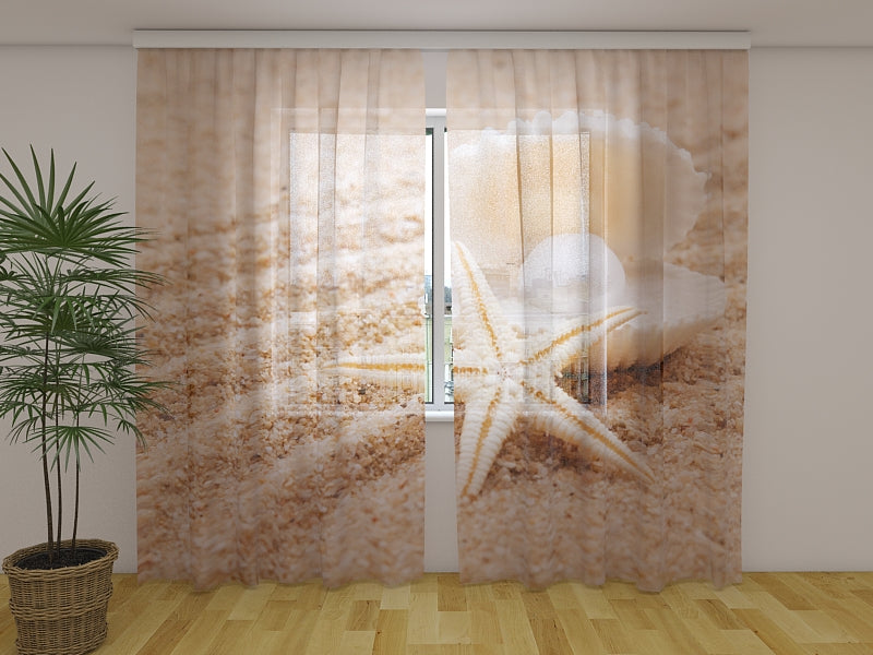 Photo Curtain Pearl on the Seashell