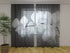 Photo Curtain Songs Orchids Black and White