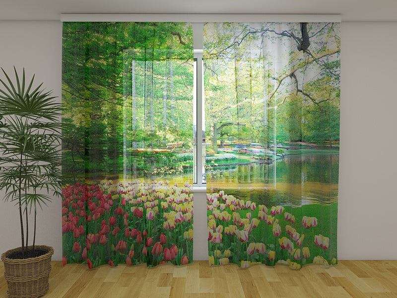 Photo Curtain Spring Netherlands Park