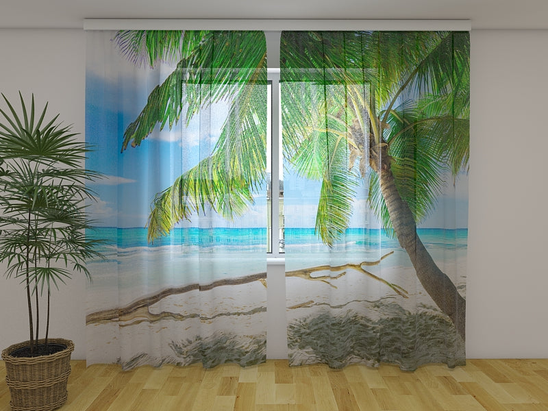 Photo Curtain Sunny day on the Ocean