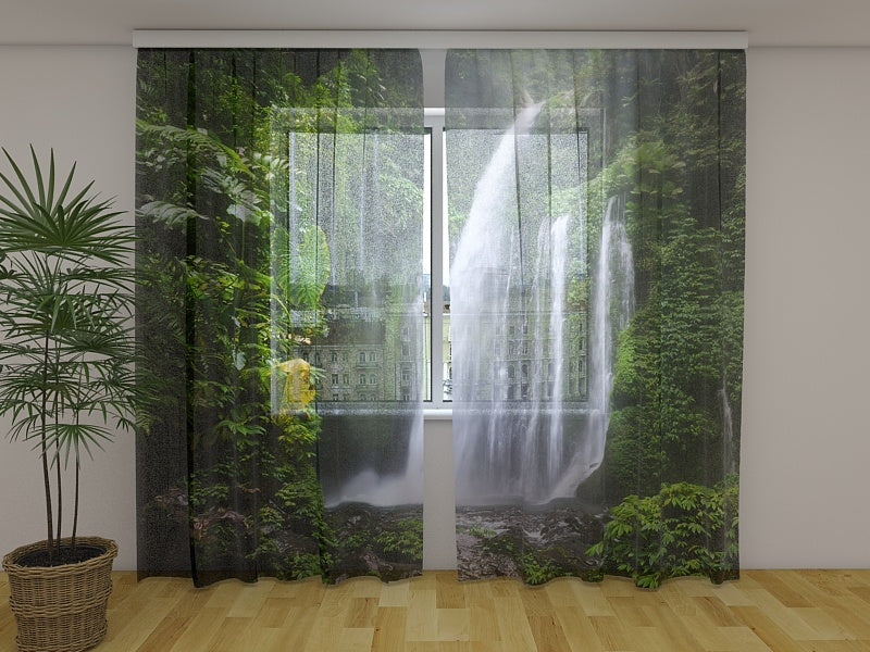 Photo Curtain Waterfall in Indonesia
