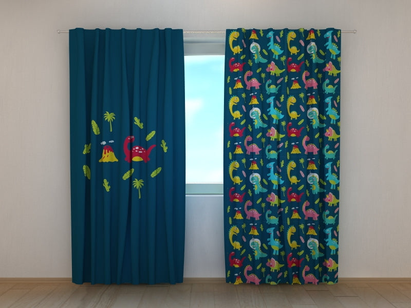 Photo Curtain Funny Dinosaurs