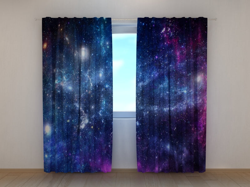 Photo Curtain Galaxy and Planets