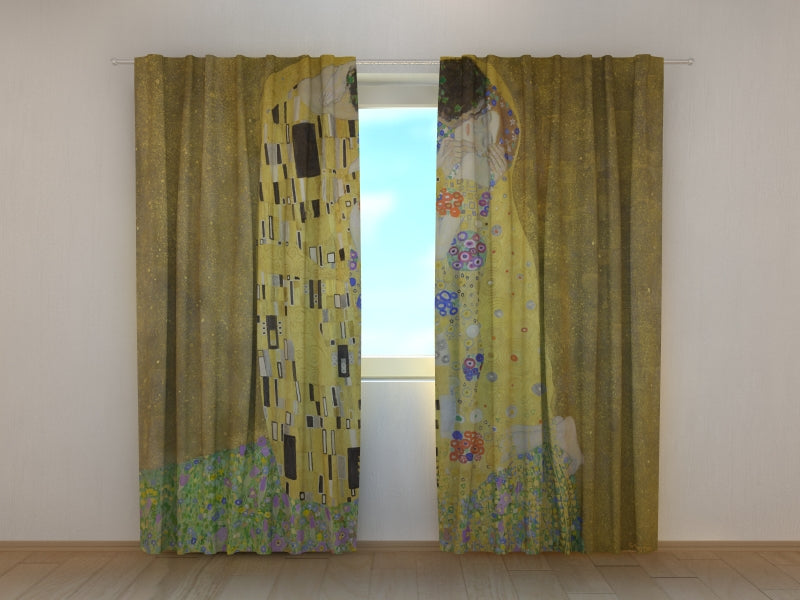 Foto Cortina Gustav Klimt El Beso