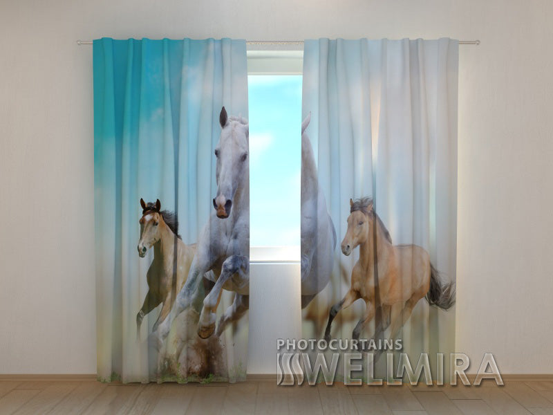 3D Curtain Horses - Wellmira