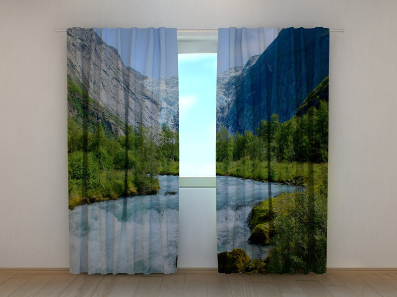 Photo Curtain Ice Water from the Norway Glacier