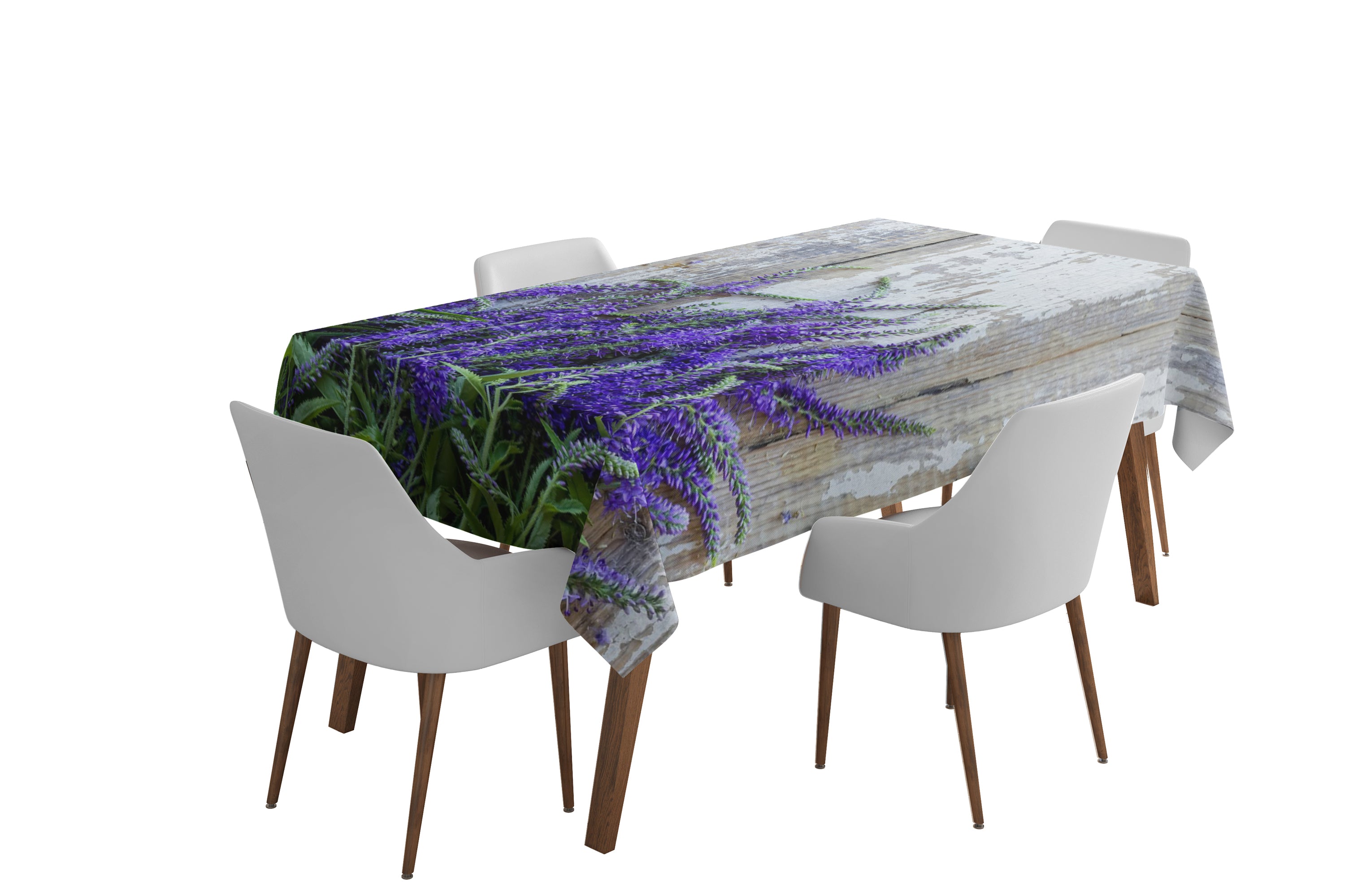 Tablecloth Lavender on the wood - Wellmira