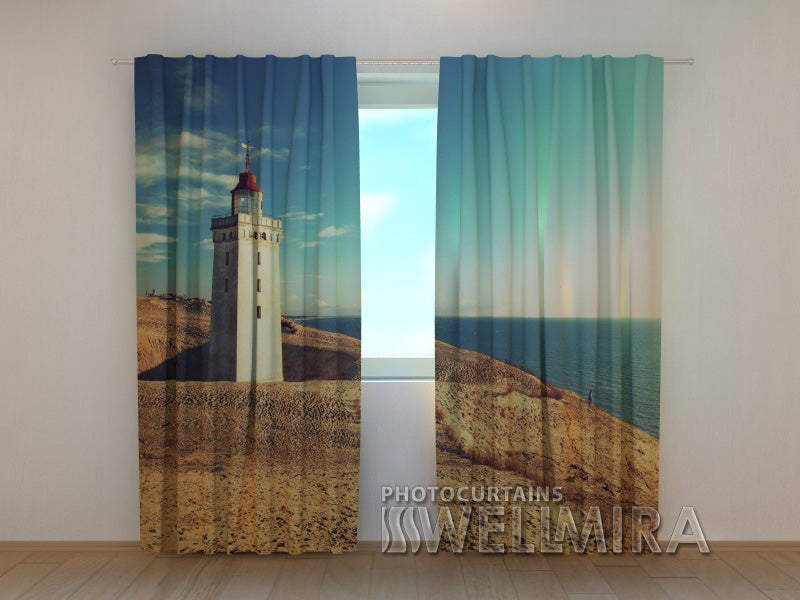 Photo Curtain Lighthouse on the coast of Denmark - Wellmira
