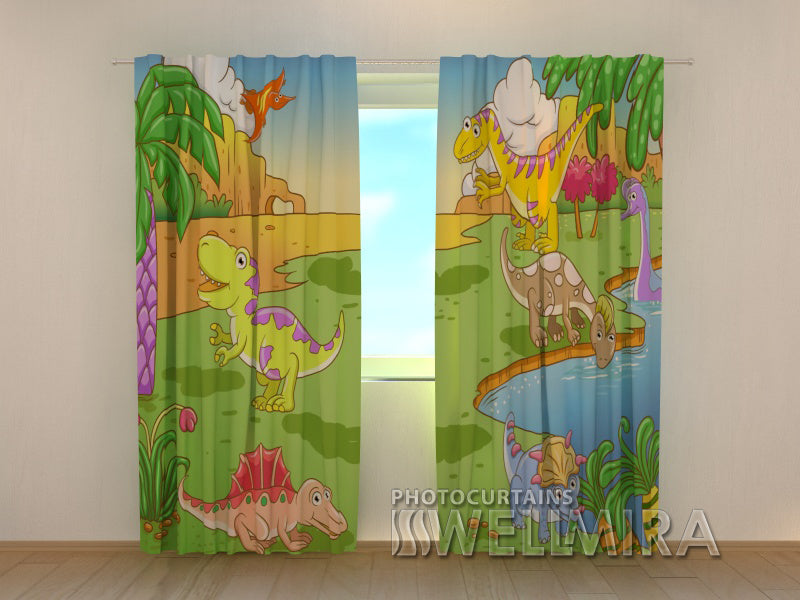 3D Curtain  Little Dinosaurs - Wellmira