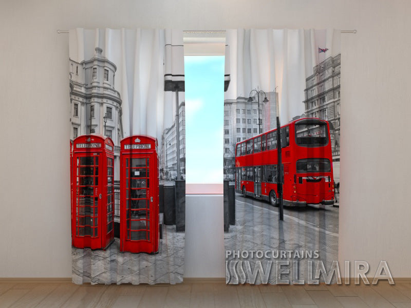 3D Curtain London Bus - Wellmira
