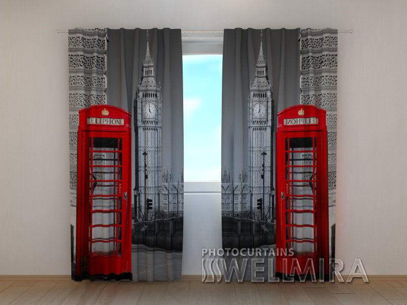 3D Curtain London Telephone - Wellmira