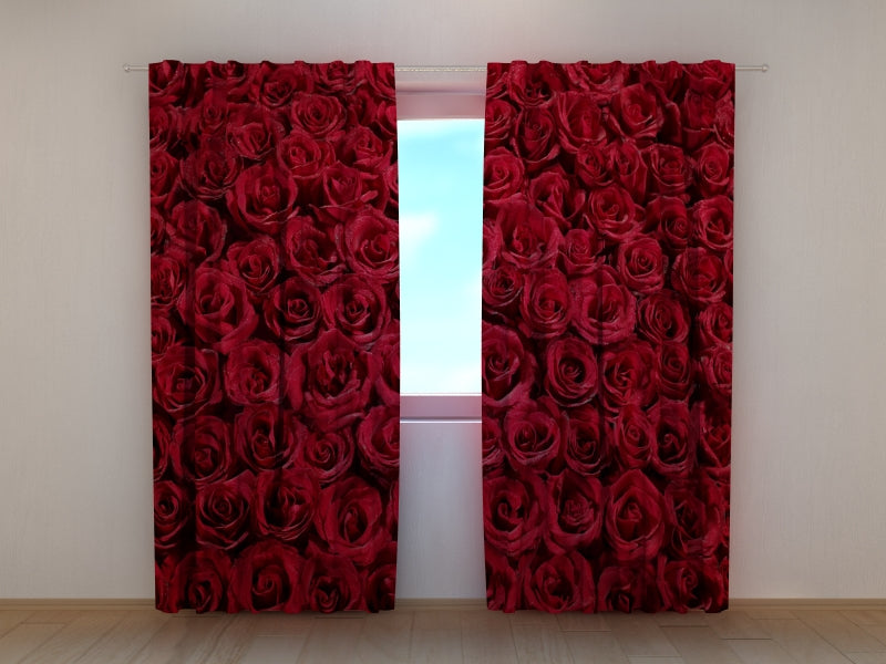 Photo Curtain Lovely Red Roses
