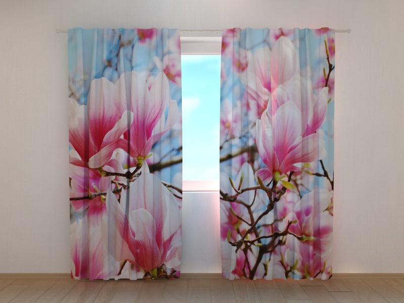 Photo Curtain Magnolias