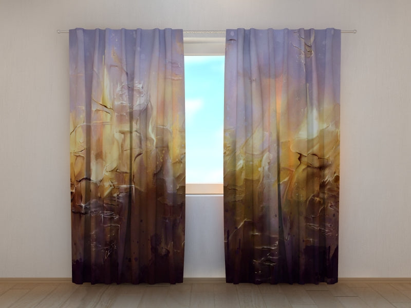 Photo Curtain Modern Ombre Painting