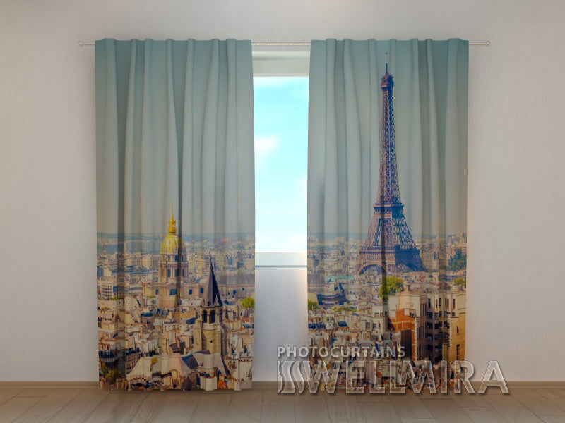 Photo Curtain Morning in Paris - Wellmira