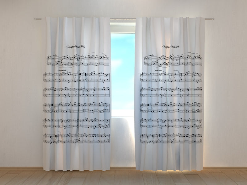 Photo Curtain Music Note Sheet - Wellmira
