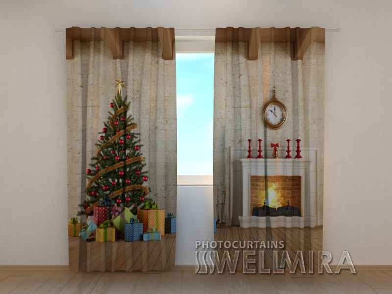 Photo Curtain New Year's Interior - Wellmira