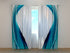 Photo Curtain Night Blue Abstract Waves