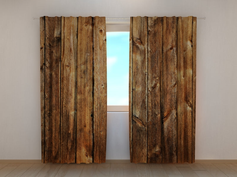 Photo Curtain Old Wooden Planks