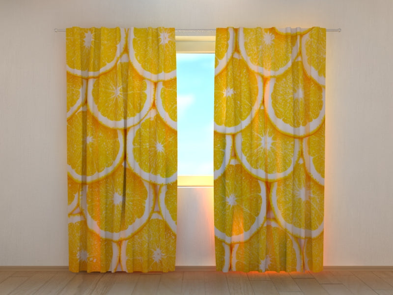 Photo Curtain Orange Summer
