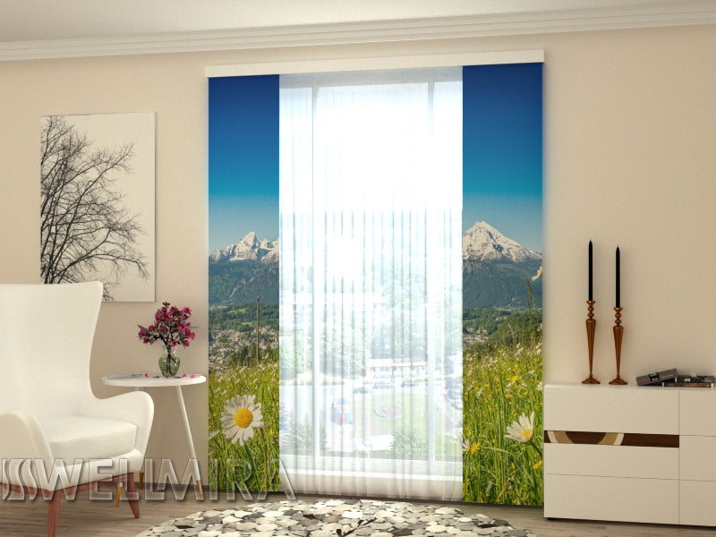 Set of 2 Panel Curtains Alps and Camomiles - Wellmira