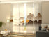 Sliding Panel Curtain Abstract Marble Mountains