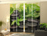 Sliding Panel Curtain Basalt Stones and Green Foliage - Wellmira