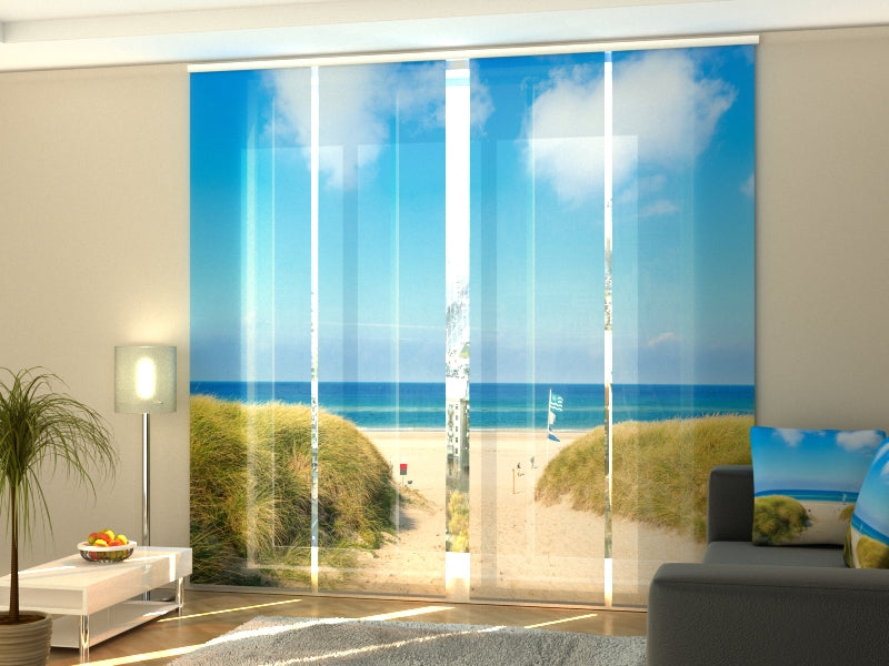 Sliding Panel Curtain Beach on Sylt island - Wellmira