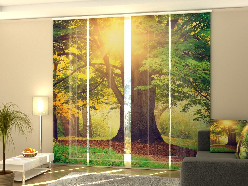 Sliding Panel Curtain Big Green Tree - Wellmira