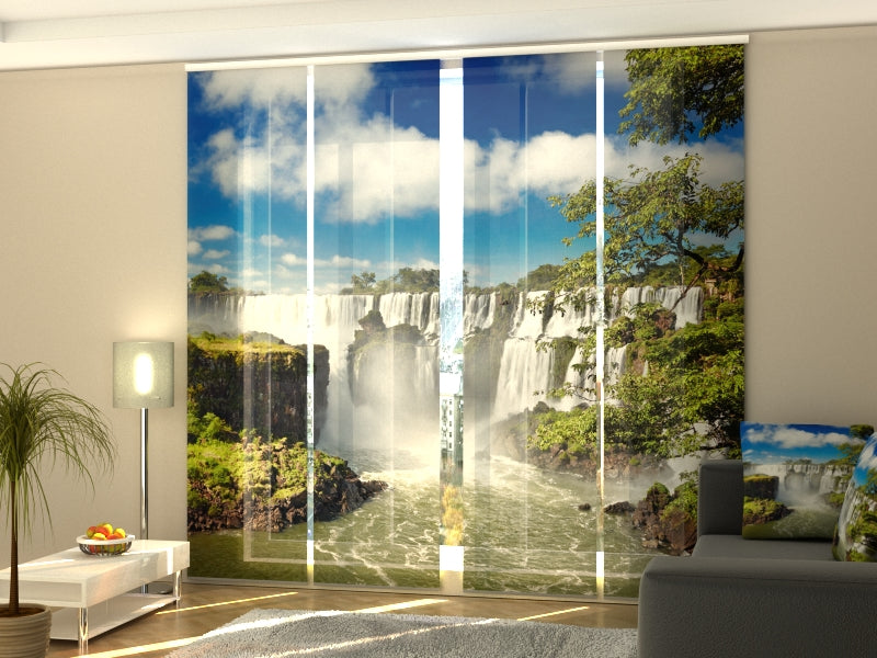 Set of 4 Panel Curtains Brazilian Falls