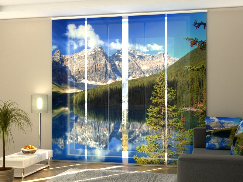 Set of 4 Panel Curtains Canadian Rockies