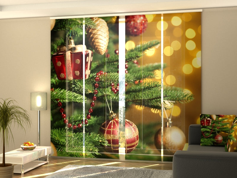 Set of 4 Panel Curtains Christmas Toys