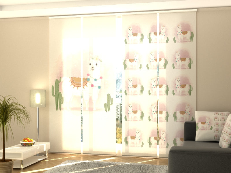 Conjunto de 4 Paneles Cute Alpaca