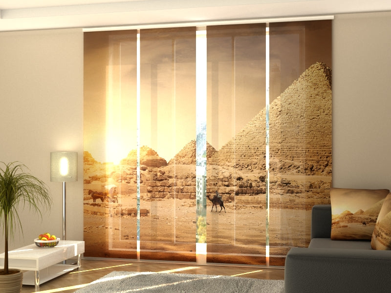 Ensemble de 4 panneaux pyramides égyptiennes