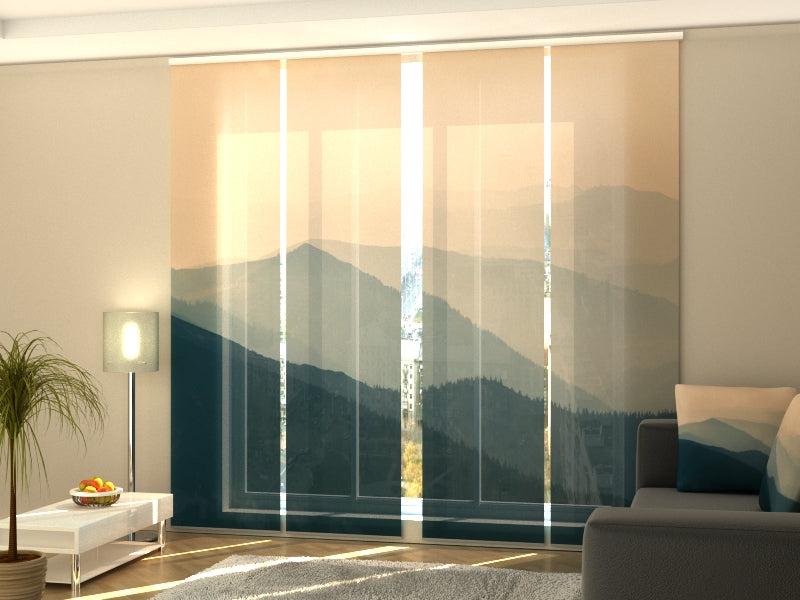 Set de 4 Paneles Niebla en las Montañas