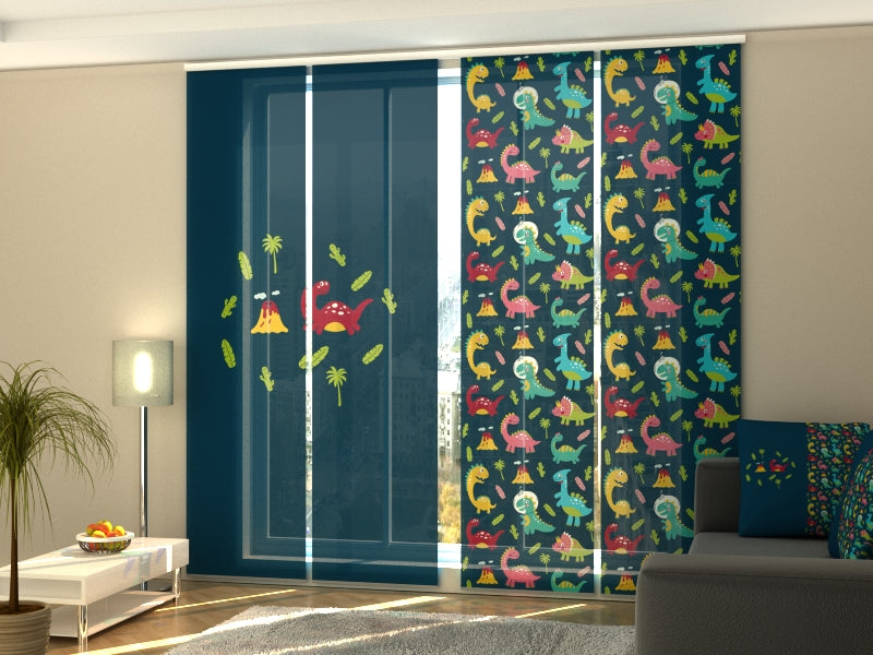 Conjunto de 4 dinosaurios divertidos del panel