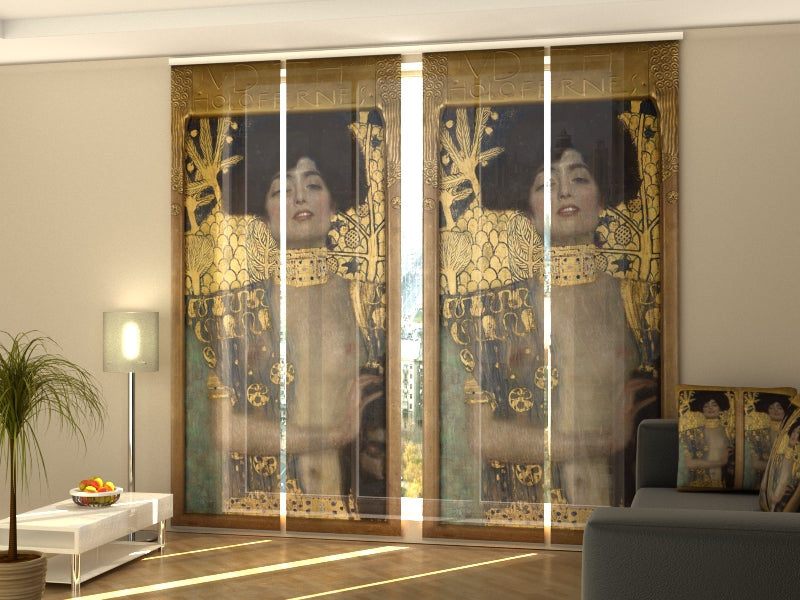 Set of 4 Panel Curtains Gustav Klimt Judith
