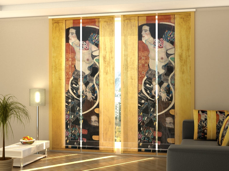 Set of 4 Panel Curtains Gustav Klimt Judith II