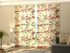 Set of 4 Panel Curtains Japanese Cherry Blossom