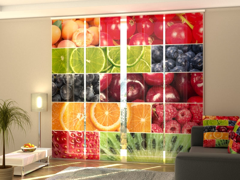 Ensemble de 4 panneaux de baies juteuses