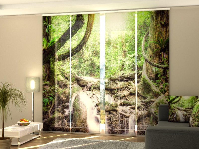 Ensemble de 4 Panneaux Cascade Manora dans la Jungle Tropicale