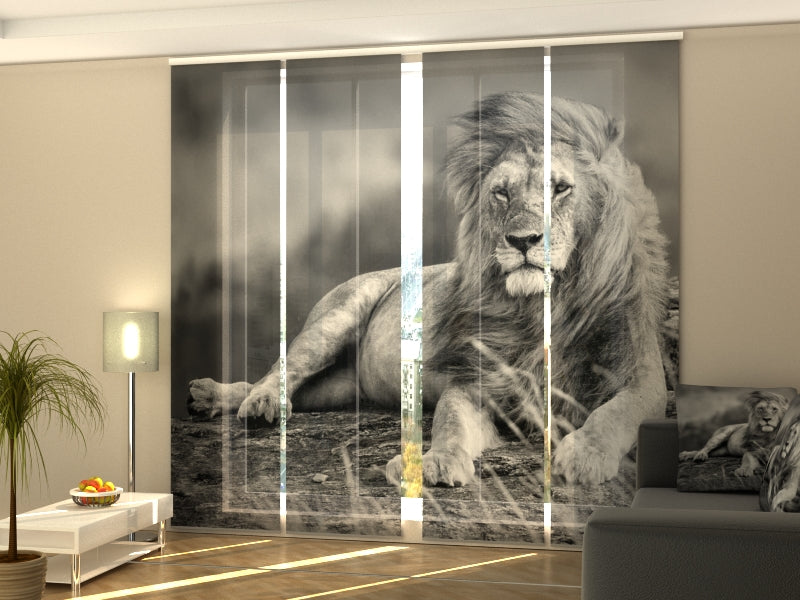 Set of 4 Panel Curtains Mighty Lion