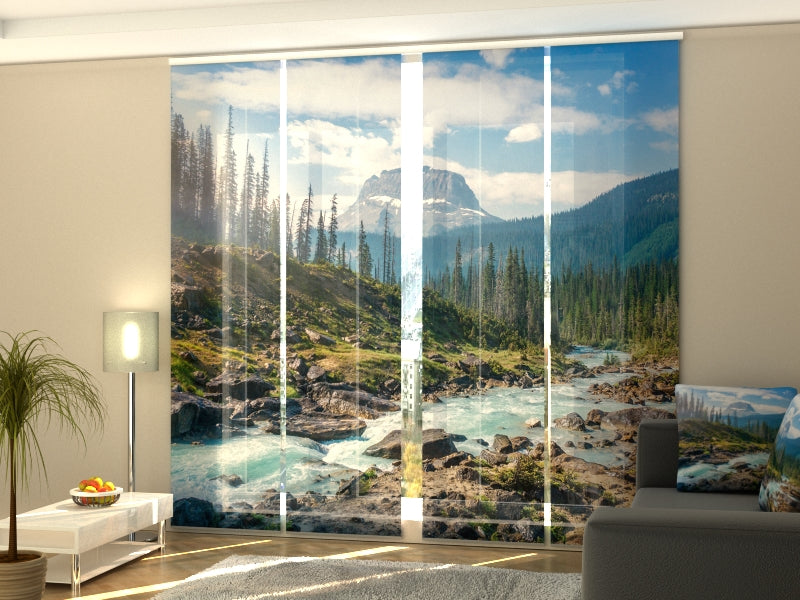 Ensemble de 4 Panneaux Rivière Mistaya