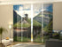 Set of 4 Panel Mountain Farm in Norway Fjords