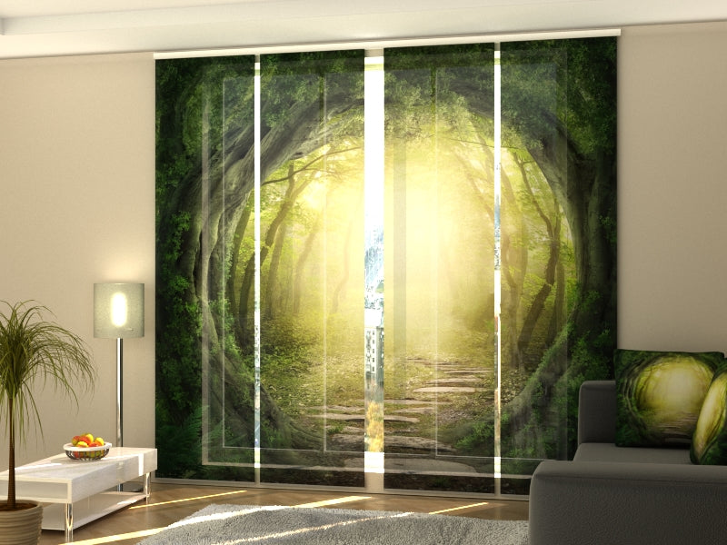Set of 4 Panel Curtains Road to the Magic Forest