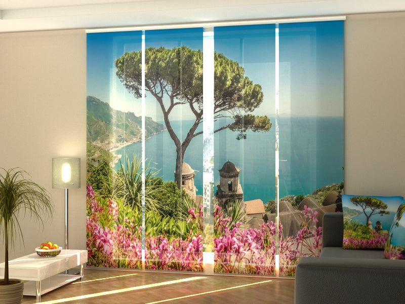 Set of 4 Panel Curtains Rufolo Gardens in Amalfi Coast