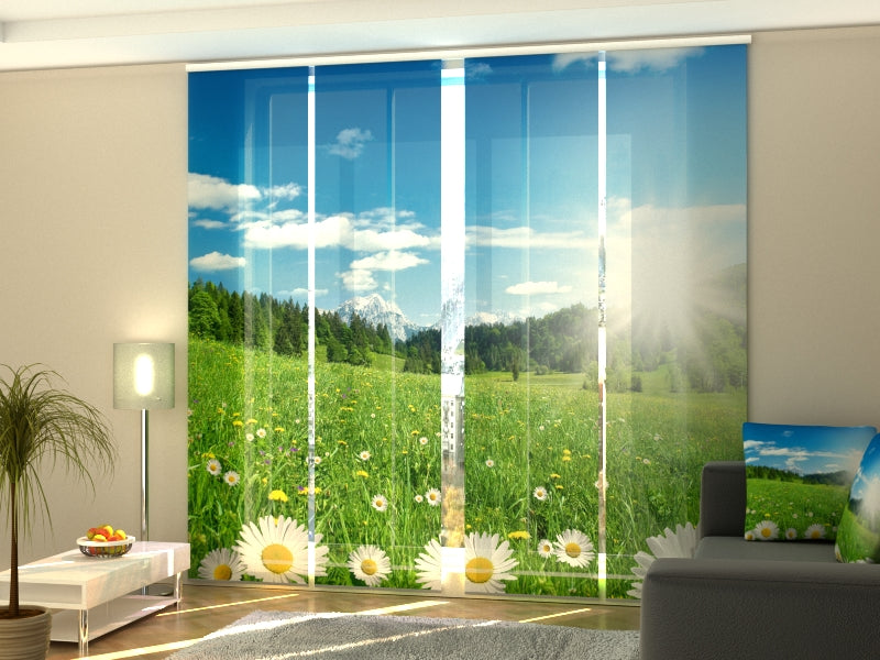 Set of 4 Panel Springtime in the Alps